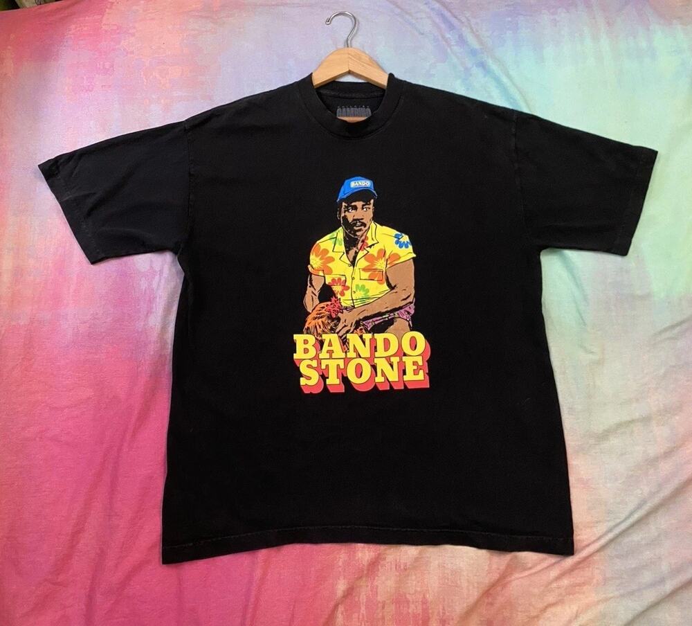 Childish Gambino Bando Stone Graphic Merch T-Shirt Black Donald Glover Size L